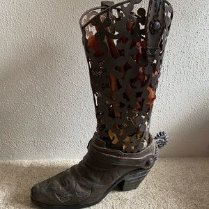 Cowboy boot vase